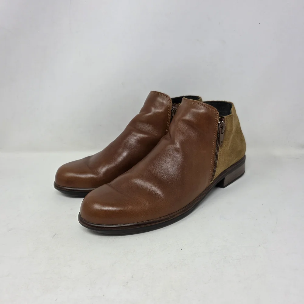 Naot Women's Brown Leather Ankle Boots Size 9